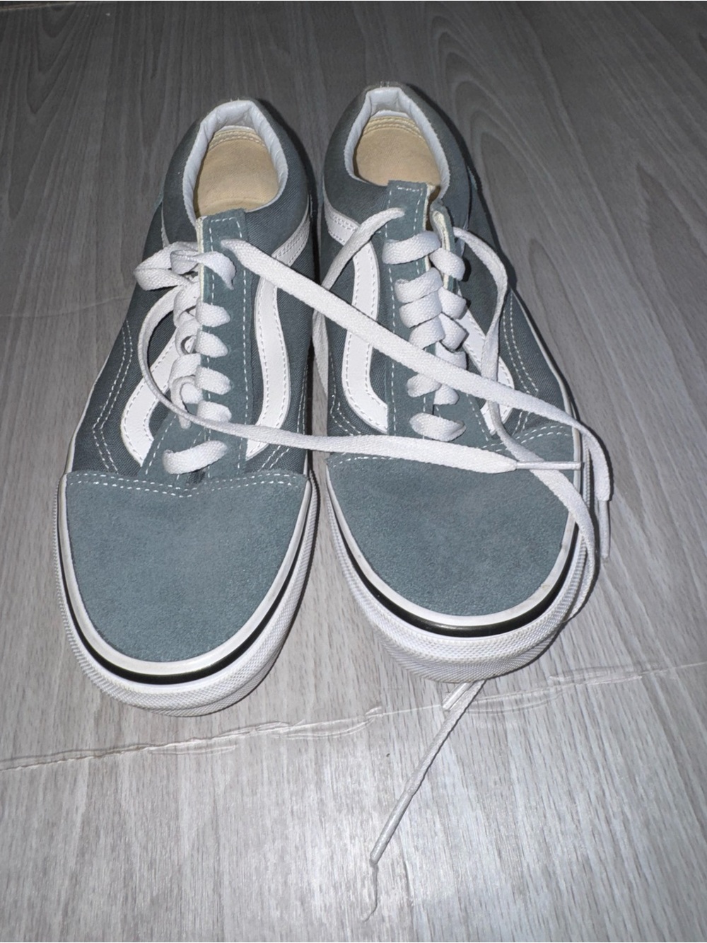 Vans Low-Top Suede & Canvas Sneakers - Gray/White